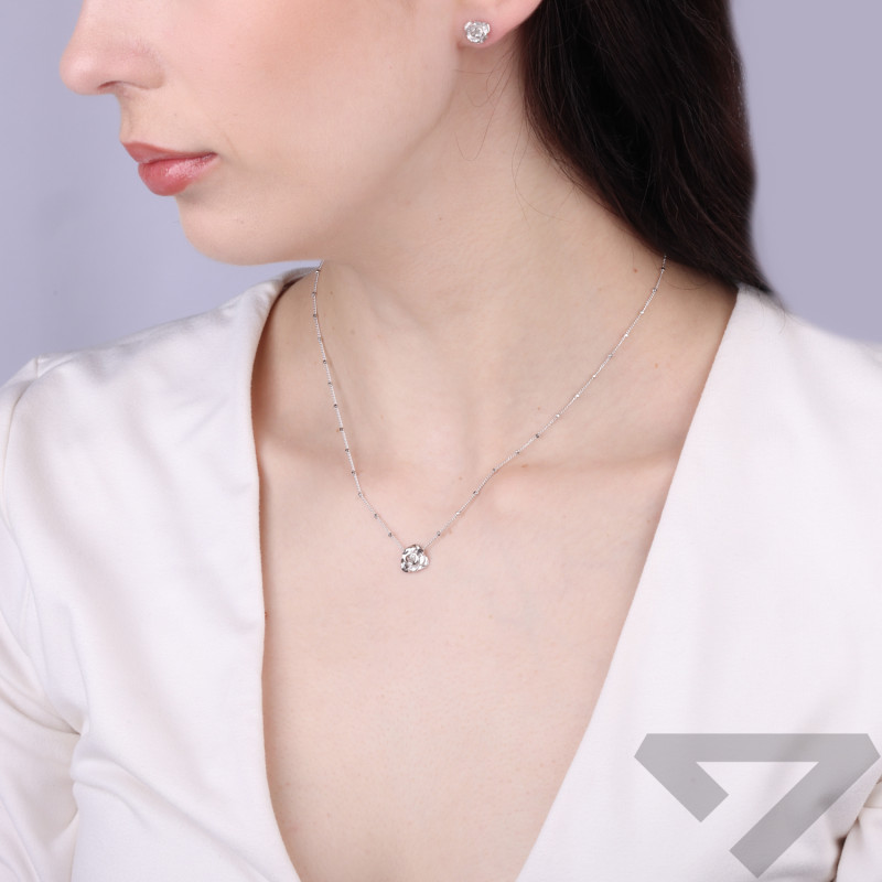 KPL. KN róża 3D tłoczona/pancerkostki NI ORN12146-GIA15416 ROD Ag 925