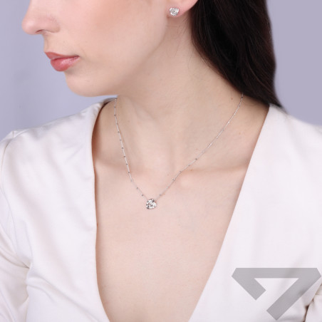 KPL. KN róża 3D tłoczona/pancerkostki NI ORN12146-GIA15416 ROD Ag 925