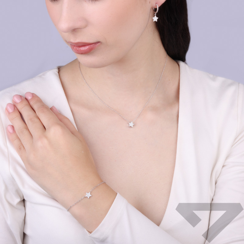 KPL. KN gwiazda cyrkonie/kreole NI ORZ00008-GIZ00006 ROD Ag 925