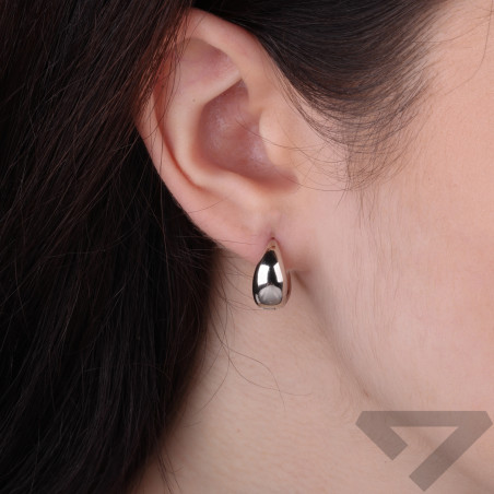 Kolczyki srebrne rodowane gładkie koła 15 mm próba 925