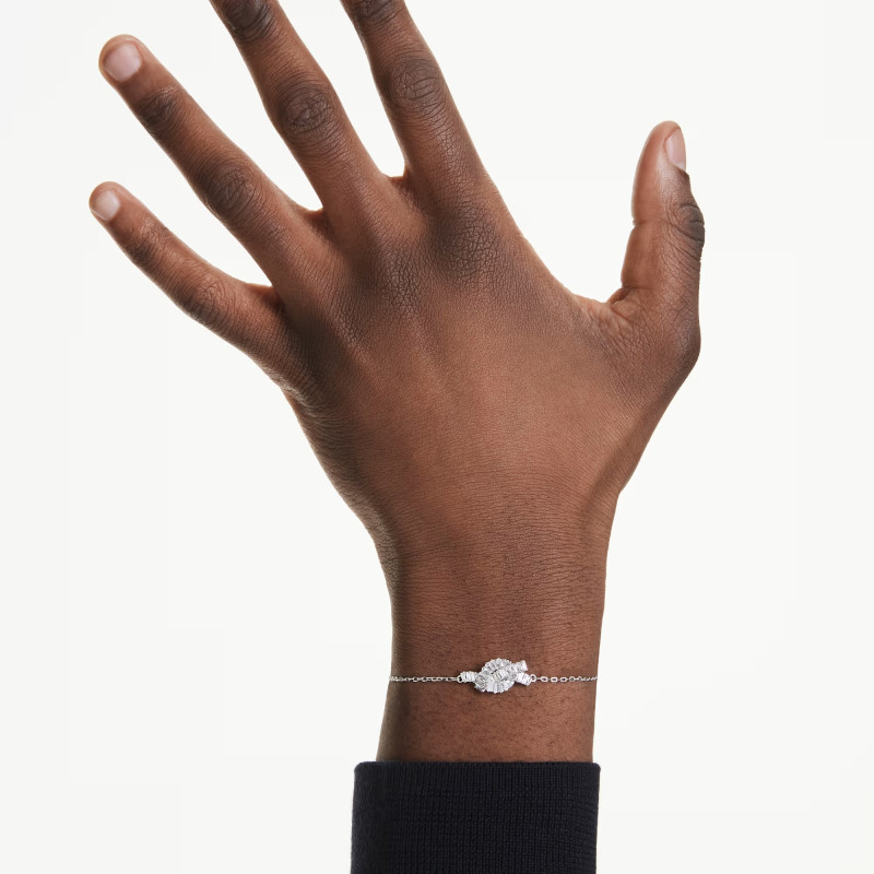 Bransoletka Swarovski Matrix szlif schodkowy typu baguette, węzeł