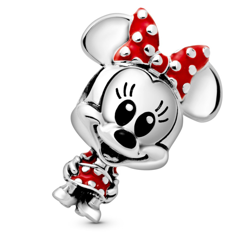 Pandora Disney Charms Myszka Minnie z sukienką i kokardą w grochy 798880C02