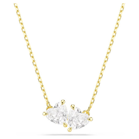 Naszyjnik Swarovski Mesmera Serce, biały, powłoka w odcieniu złota