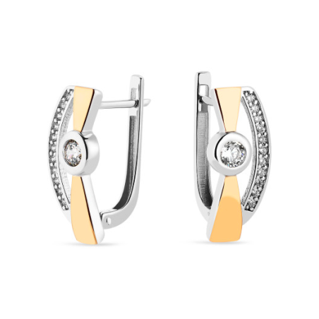 Kolczyki kolczyki srebrne blaszki z cyrkoniami