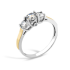 Pierścionek z cyrkoniami srebro i złoto próby 375