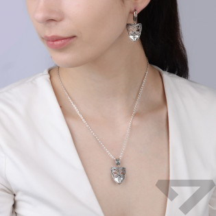 Wisior srebrny 925  z oksydą maska teatralna