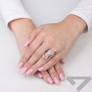 Pierścionek srebrny 925 gładki ramka