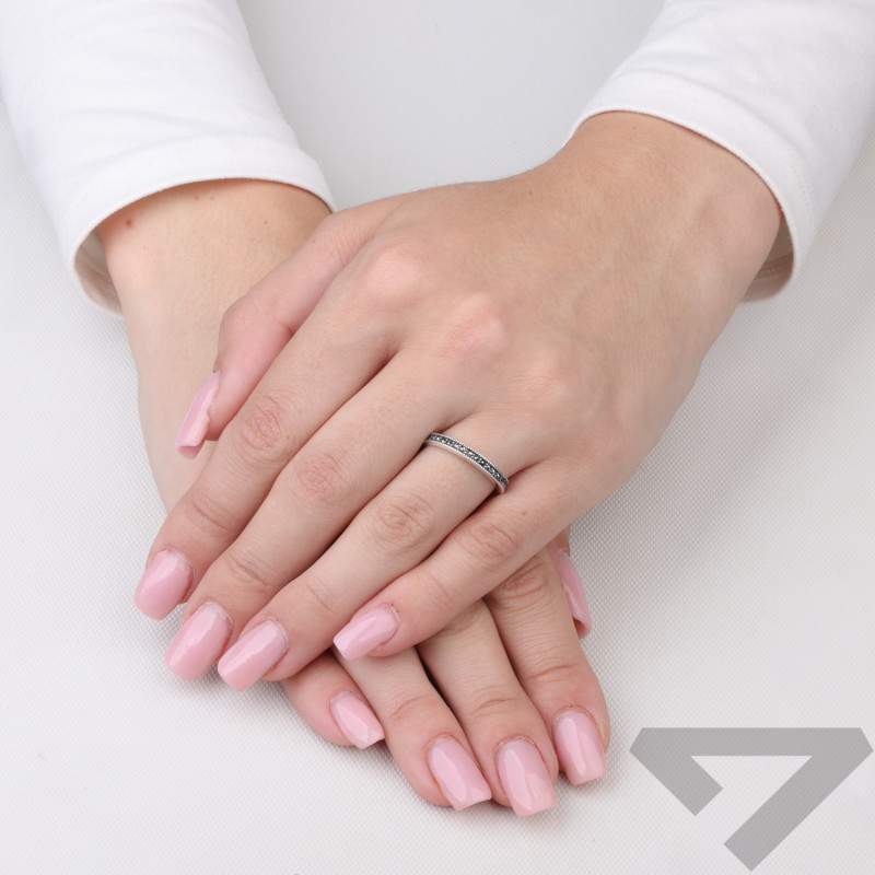 Pierścionek rings z markazytami srebro 925