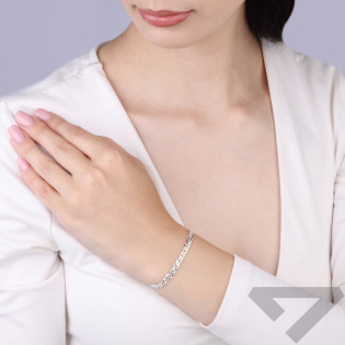 Bransoletka srebrna próba 925 splot nonna 4,5 mm