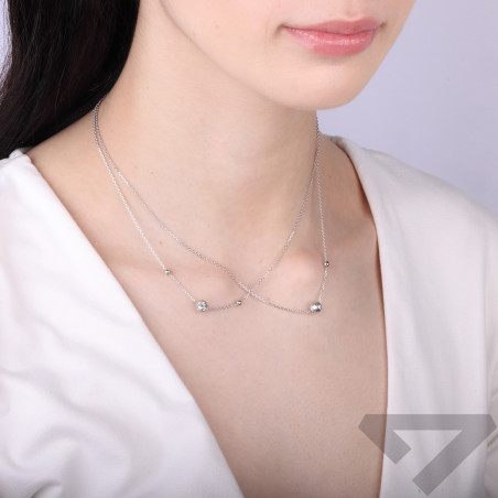 Naszyjnik kulka dis 6mm x2kulki bl x3/x2 M3 M3-620 ROD Ag 925