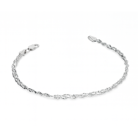 Bransoletka splot kulki DNA ze srebra 925