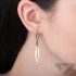Kolczyki wiszące łezki ramki łączone na przemian srebro 925 koloru złotego