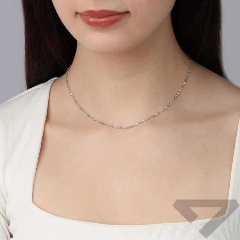 Łańcuszek srebrny splot singapur 1,8 mm próba 925