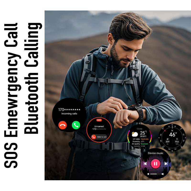 Smartwatch Rubicon czarny SMARUB098