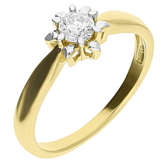 Pierścionek złoty FLOWER próba 375