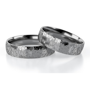 Obrączka półokrągła zdobiona 5mm Tantal