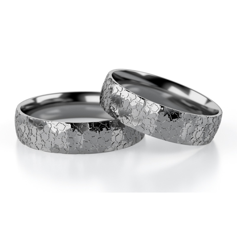 Obrączka półokrągła zdobiona 5mm Tantal