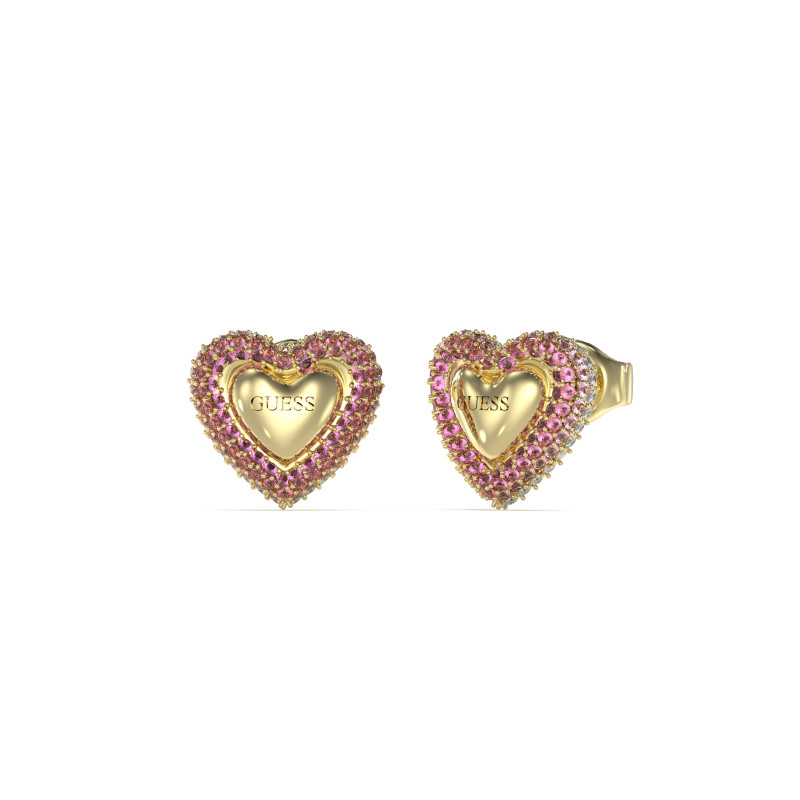 Kolczyki serca Guess Beloved JUBE05008JWYGPK