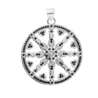 Zawieszka srebrna z gwiazdą z cyrkoniami