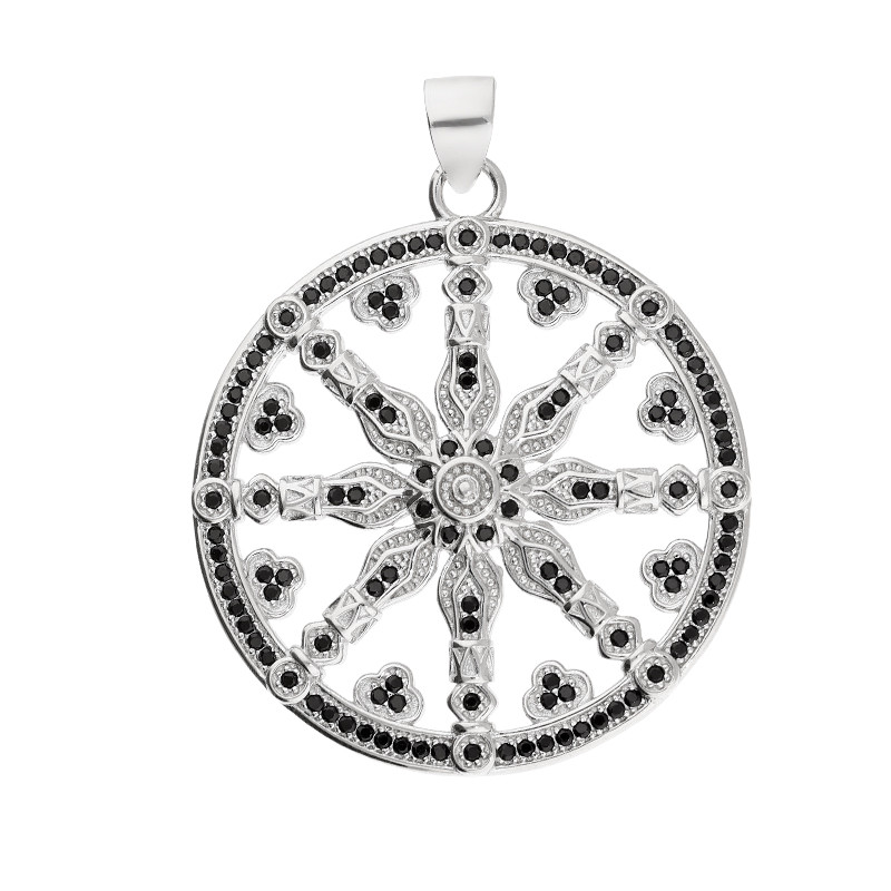 Zawieszka srebrna z gwiazdą z cyrkoniami