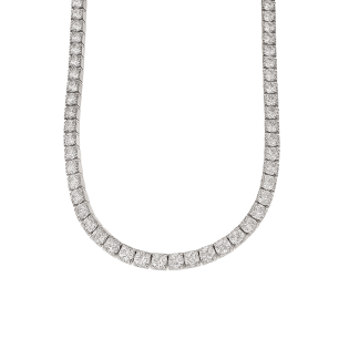 Srebrny Naszyjnik z Cyrkoniami - Delikatny Blask - JubilerSezam.pl