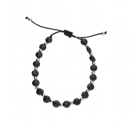 Bransoleta srebrna z onyksami