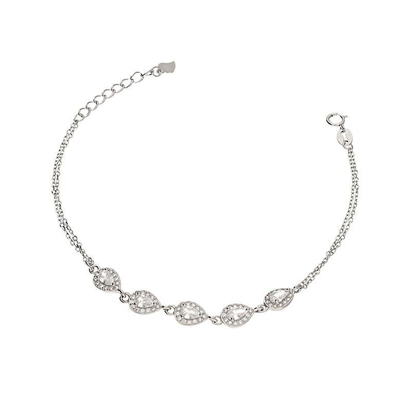 Srebrna Bransoletka Markizy z Cyrkoniami - JubilerSezam.pl