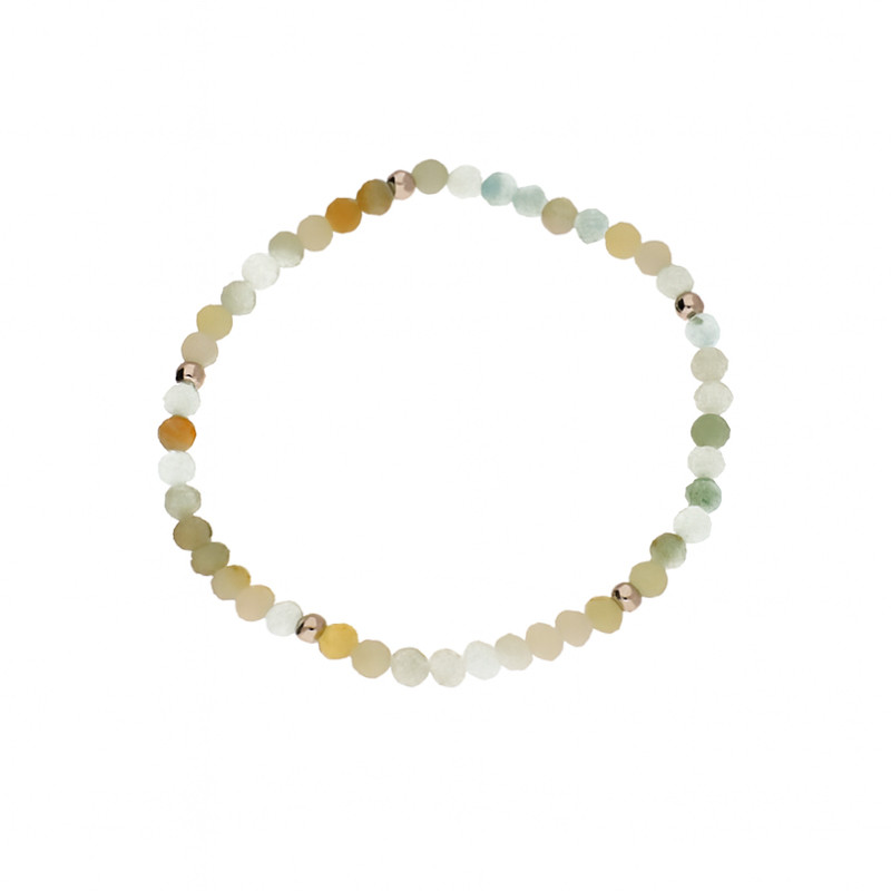 Bransoletka elastyczna z kulkami z Amazonitu