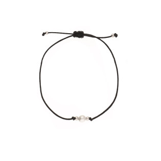 Srebrna Bransoletka z Perłą na Sznurku - JubilerSezam.pl