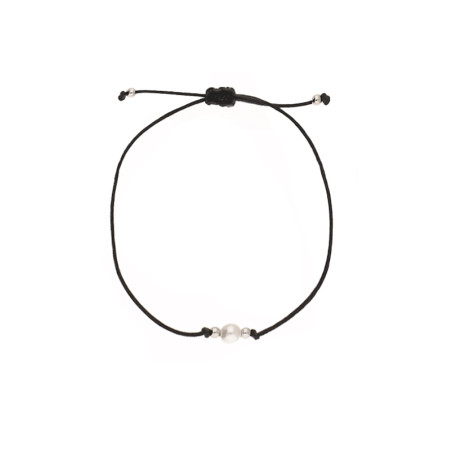 Srebrna Bransoletka z Perłą na Sznurku - JubilerSezam.pl