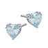 Kolczyki srebrne z topazem sky o szlifie serce