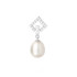 Zawieszka srebrna z naturalną perłą i cyrkoniami