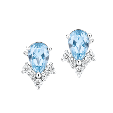 Kolczyki srebrne z cyrkoniami i spinelem