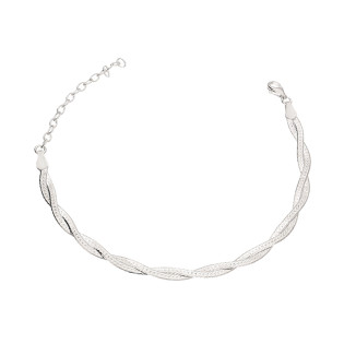 Srebrna bransoletka splot taśma - JubilerSezam.pl