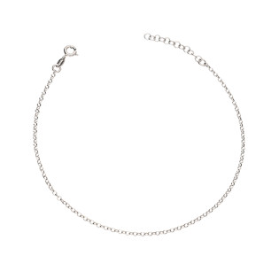 Bransoleta srebrna na nogę splot rolo