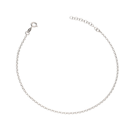 Bransoleta srebrna na nogę splot rolo