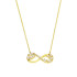 Naszyjnik pozłacany infinity z cyrkoniami