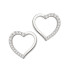Kolczyki srebrne serce ramka z cyrkoniami
