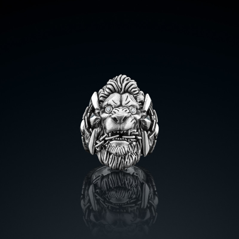 Sygnet męski BREAKBOYZ Monster Lionborn ze srebra 925