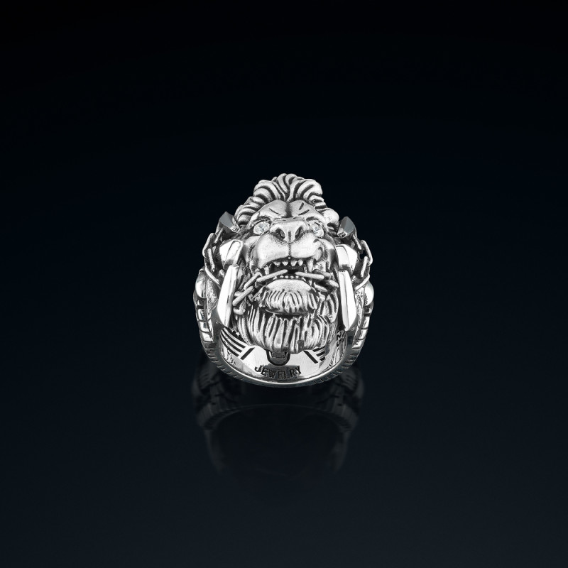 Sygnet męski BREAKBOYZ Monster Lionborn ze srebra 925