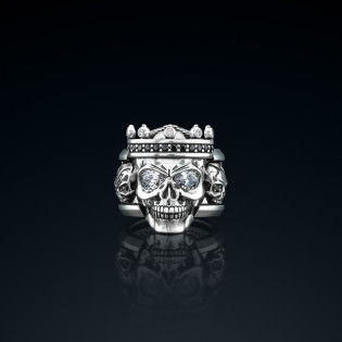 Sygnet męski BREAKBOYZ Skull The light of seven srebro 925