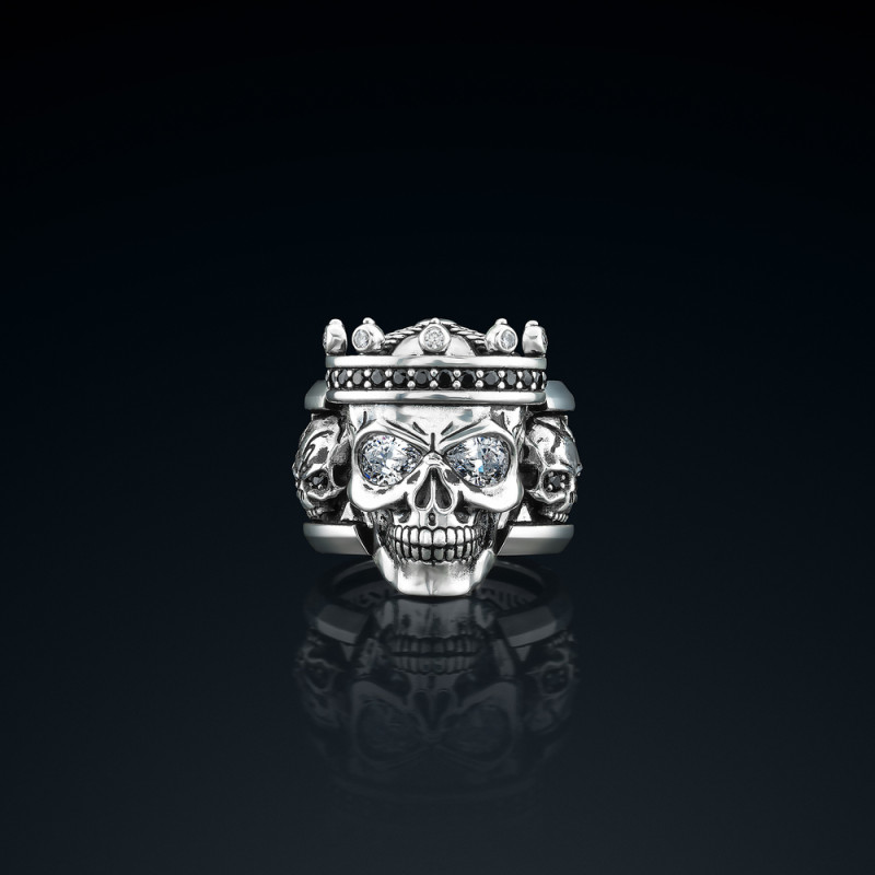 Sygnet męski BREAKBOYZ Skull The light of seven srebro 925