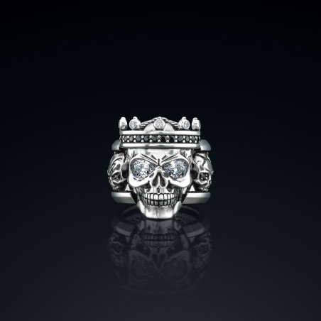 Sygnet męski BREAKBOYZ Skull The light of seven srebro 925