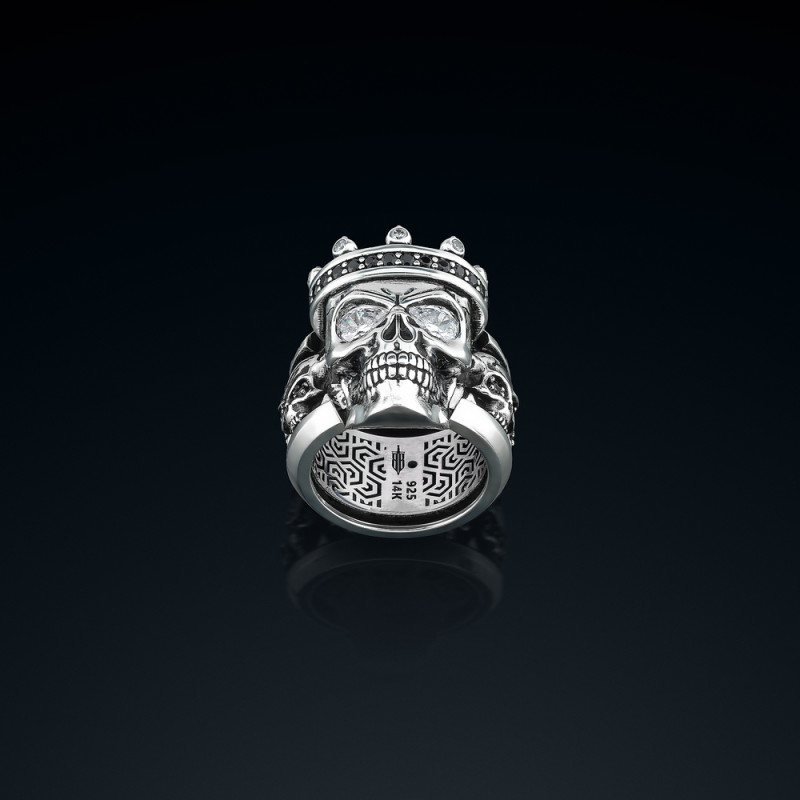 Sygnet męski BREAKBOYZ Skull The light of seven srebro 925
