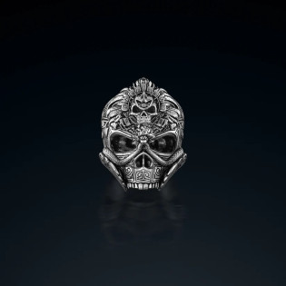 Sygnet męski BREAKBOYZ Skull Curse of Ra srebro próby 925