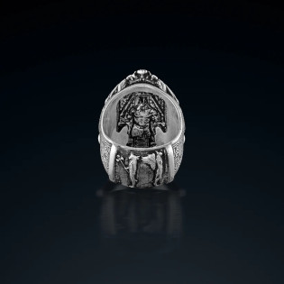 Sygnet męski BREAKBOYZ Skull Curse of Ra srebro próby 925