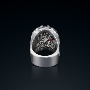 Sygnet męski BREAKBOYZ Skull Hellrider ze srebra 925