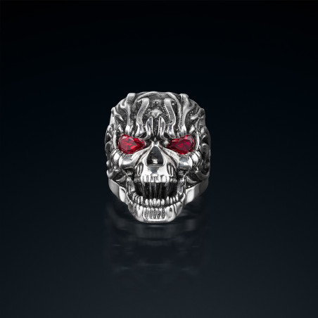 Sygnet męski BREAKBOYZ Skull Hellrider ze srebra 925