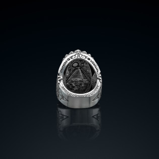 Sygnet męski BREAKBOYZ Titan Aztec srebro 925 z diamentami 0,13 ct