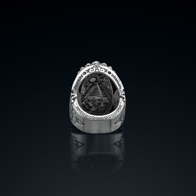 Sygnet męski BREAKBOYZ Titan Aztec srebro 925 z diamentami 0,13 ct